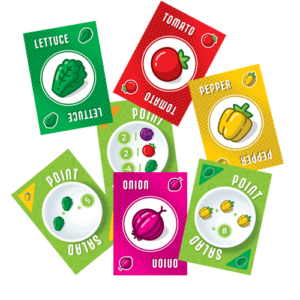 A spread of Florida Salad playing cards